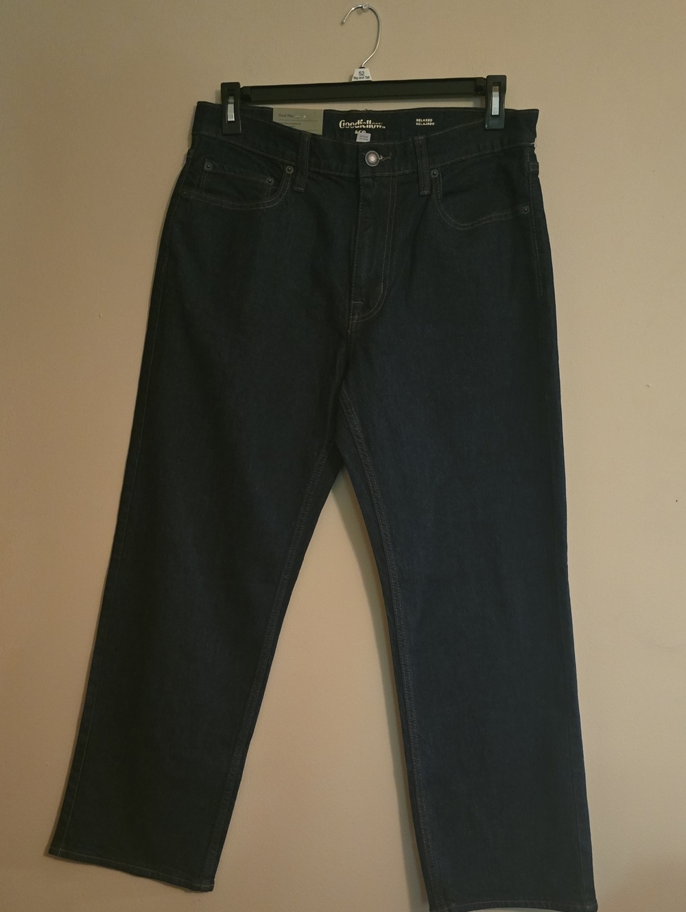 New Goodfellow & Co Men’s 32x30 Dark Wash Relaxed Total Flex Jeans